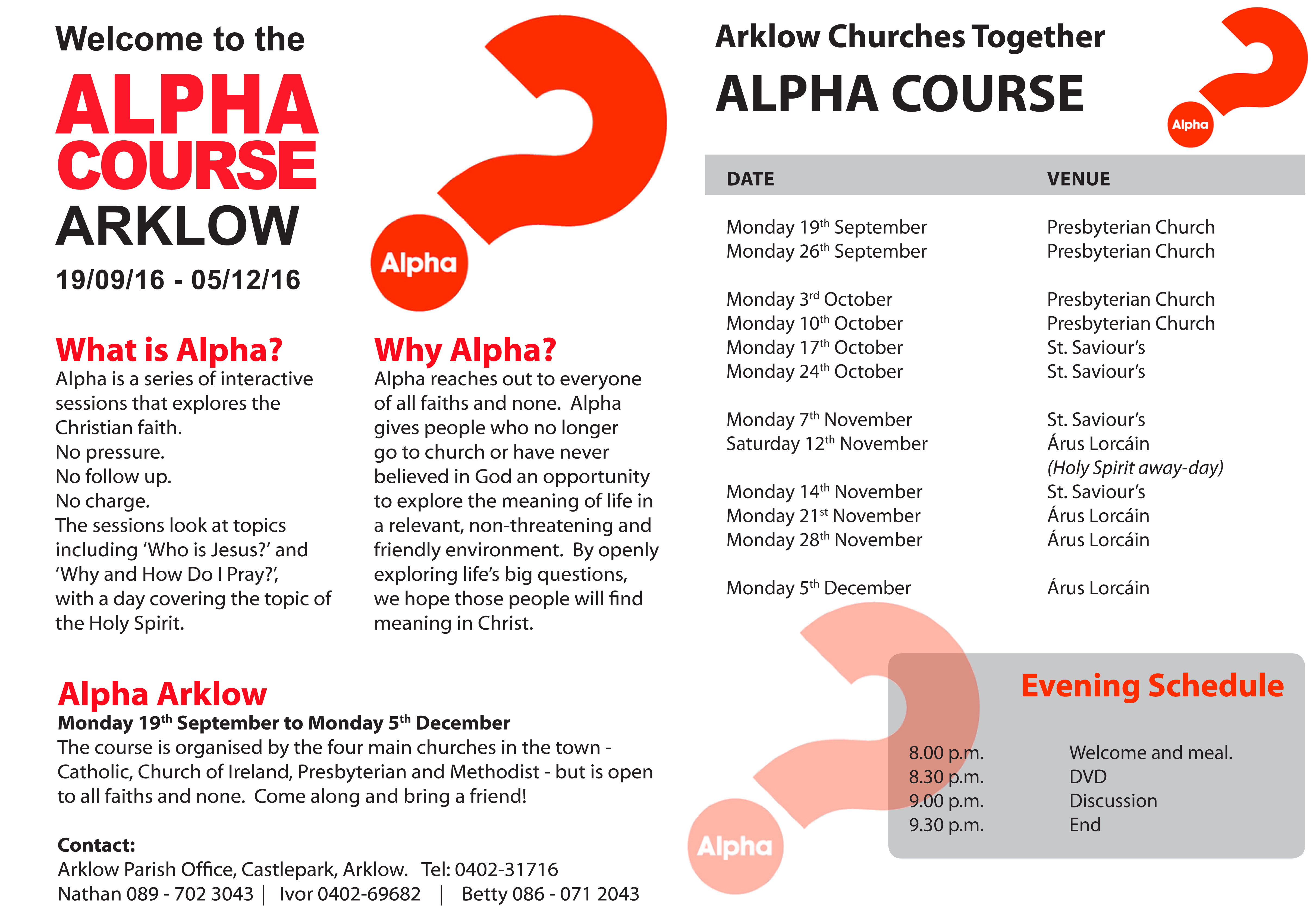 alpha arklow parish diocese of dublin alpha flyer